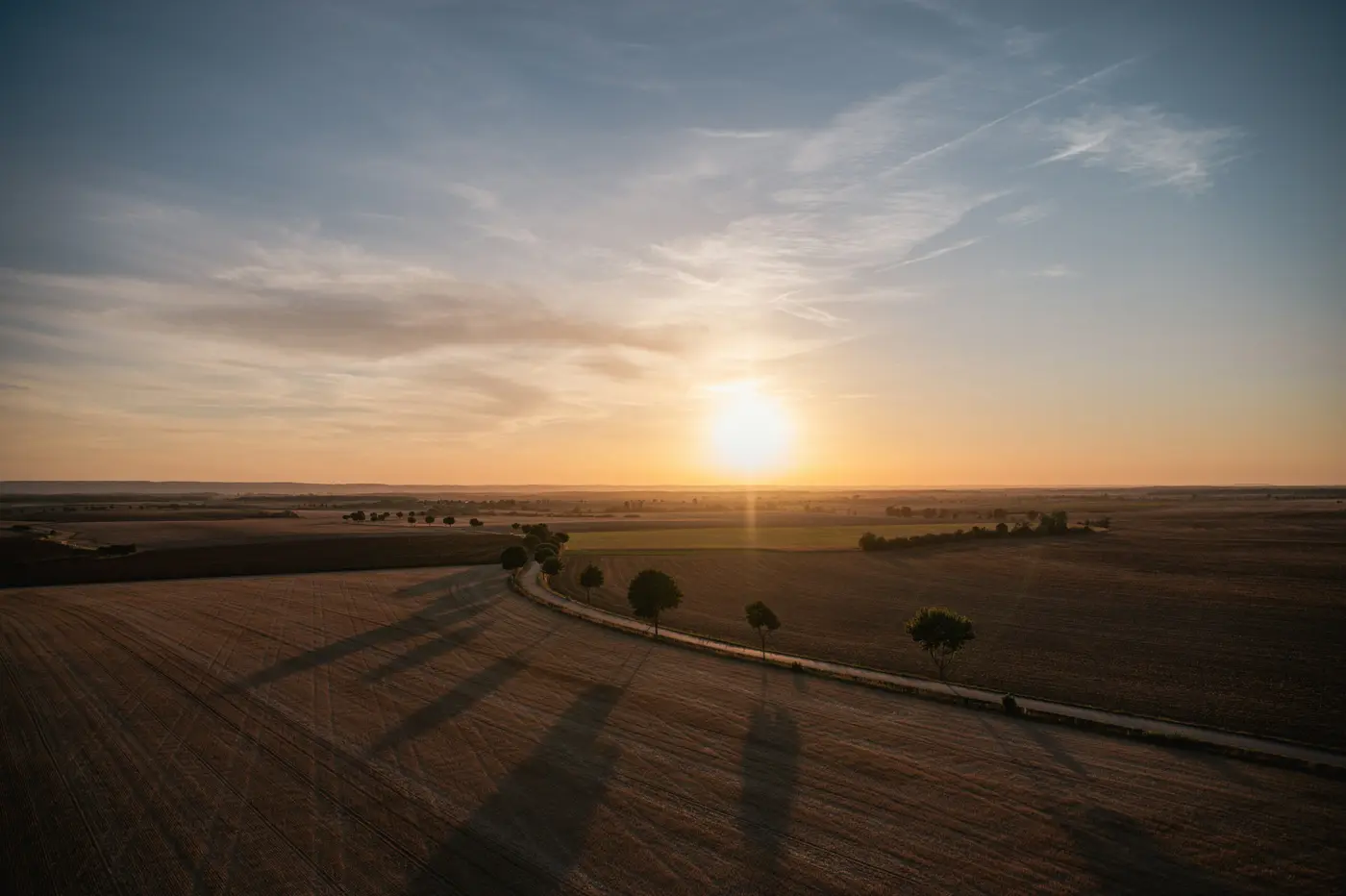 Campagne marocaine au coucher du soleil