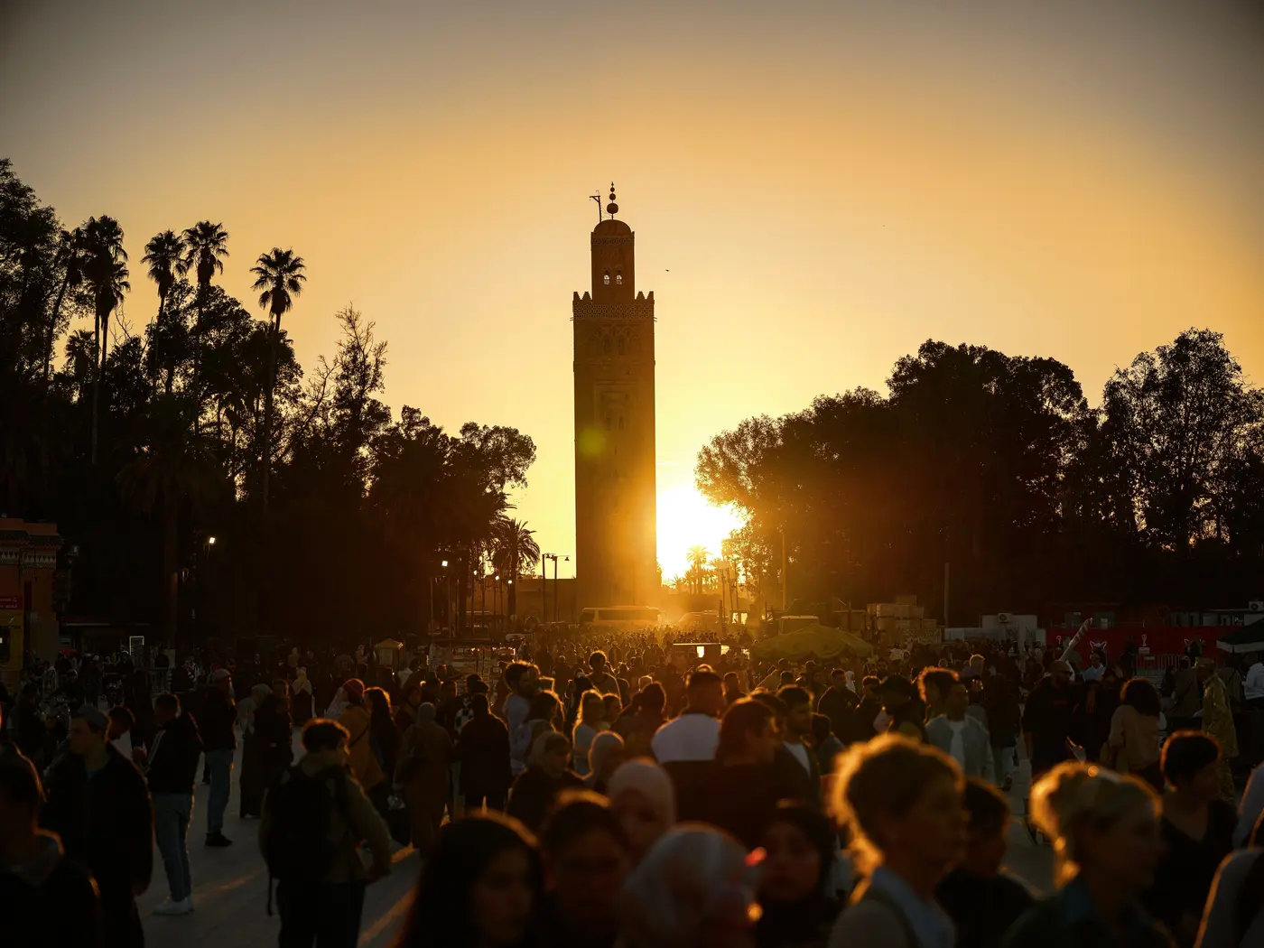 Minareto della Koutoubia a Marrakech al tramonto